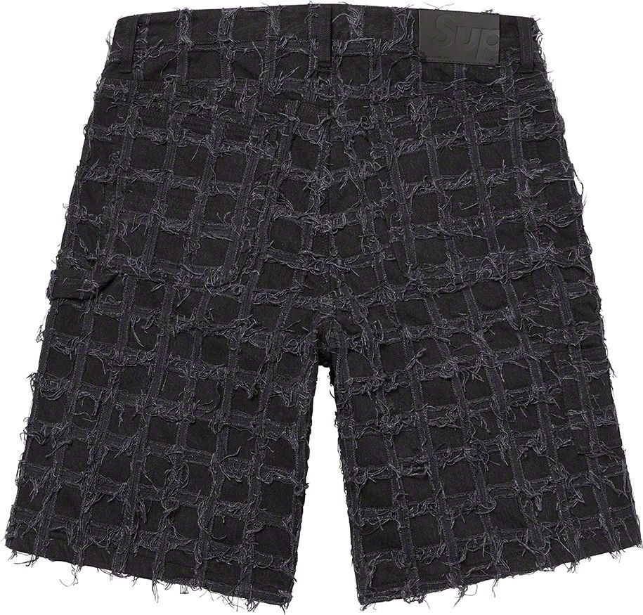 Frayed Patchwork Baggy Denim Short view 20